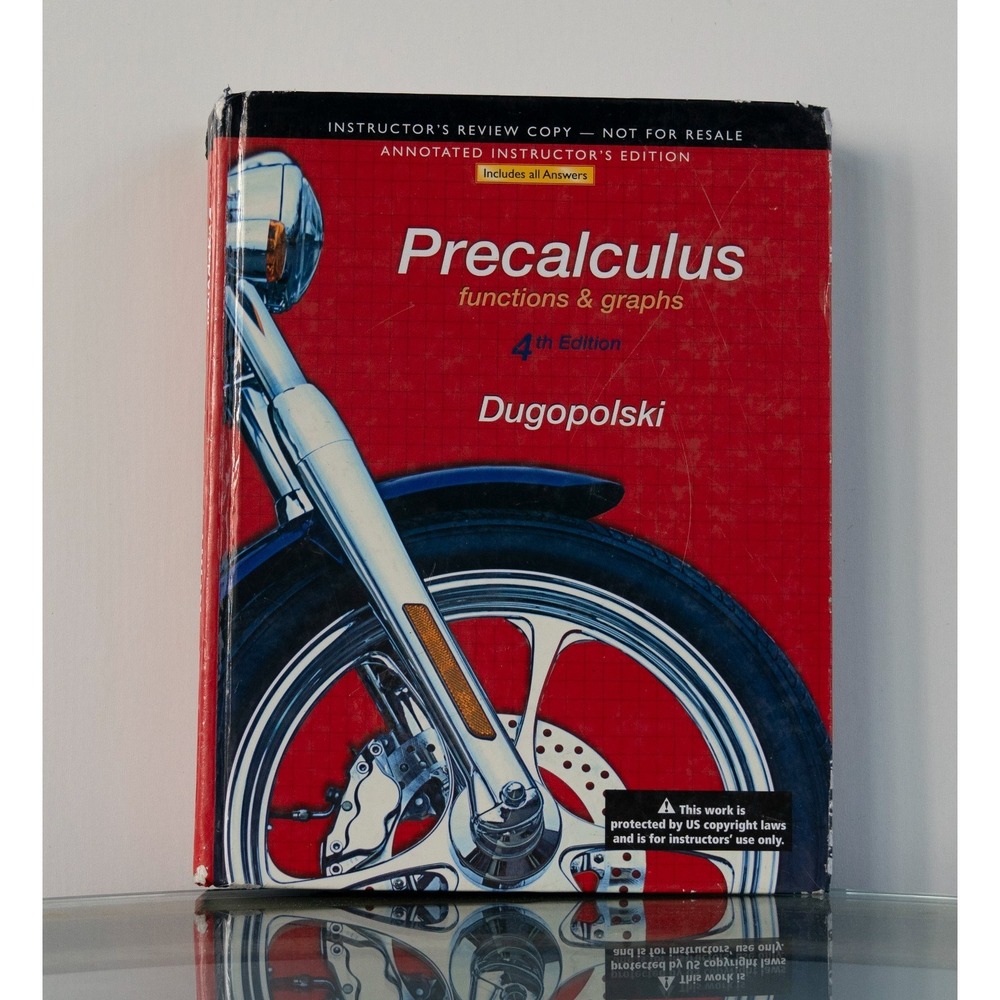 Precalculus: Functions and Graphs - Hardcover, by Dugopolski Mark - Acceptable‎